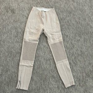 Cream stretchy pants from Aritzia